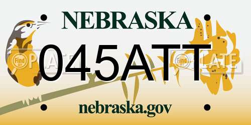 045ATT Nebraska License Plate