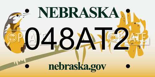 048AT2 Nebraska License Plate