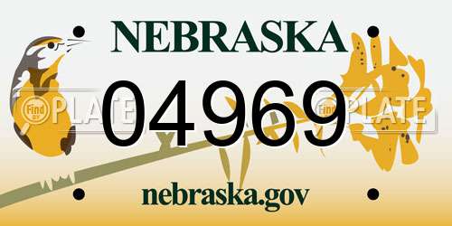 04969 Nebraska License Plate