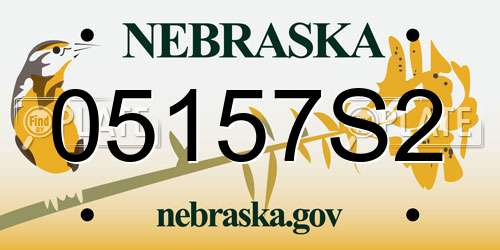 05157S2 Nebraska License Plate