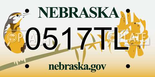 0517TL Nebraska License Plate