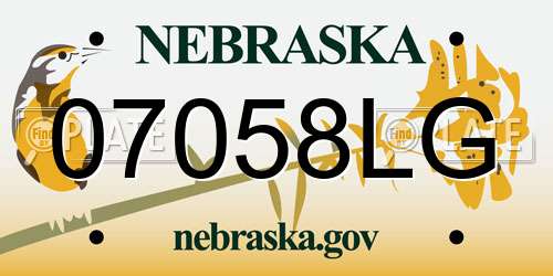 07058LG Nebraska License Plate