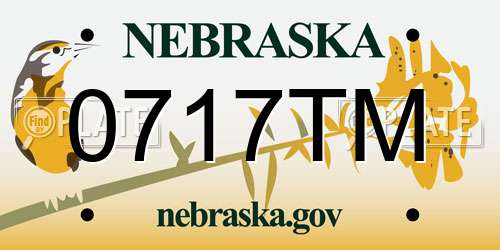 0717TM Nebraska License Plate