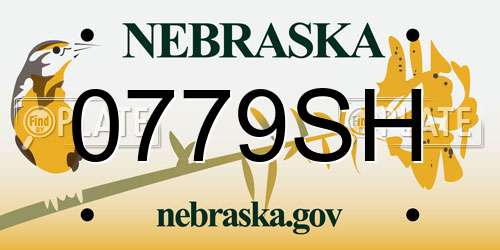 0779SH Nebraska License Plate
