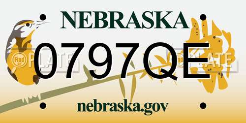 0797QE Nebraska License Plate
