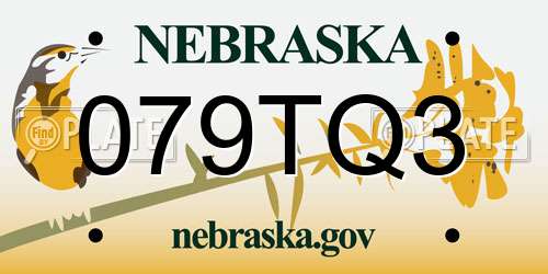 079TQ3 Nebraska License Plate