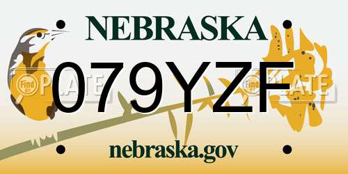 079YZF Nebraska License Plate