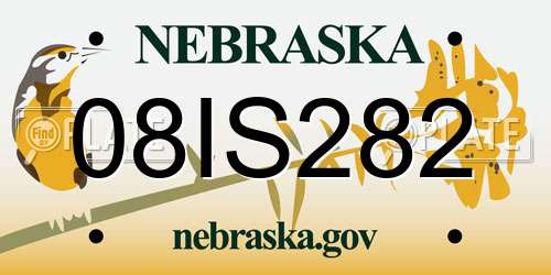 08IS282 Nebraska License Plate