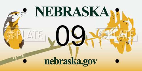 09 Nebraska License Plate