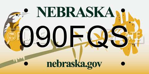 090FQS Nebraska License Plate