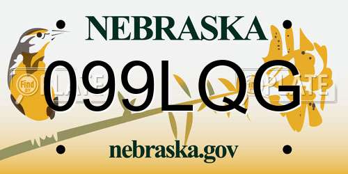 099LQG Nebraska License Plate