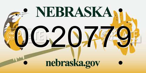 0C20779 Nebraska License Plate
