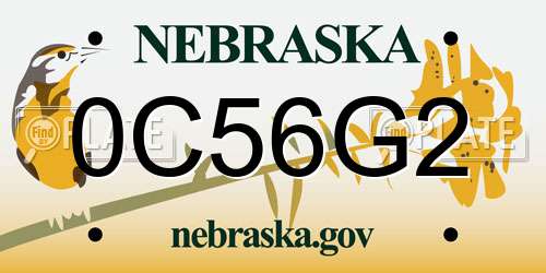 0C56G2 Nebraska License Plate