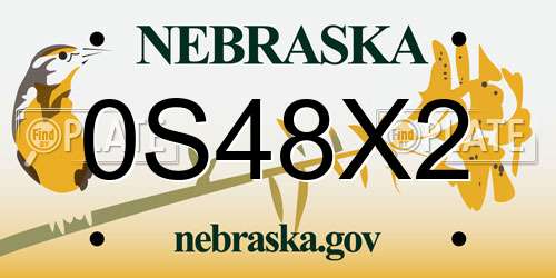 0S48X2 Nebraska License Plate