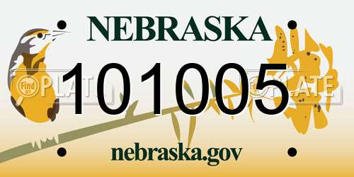 101005 Nebraska License Plate