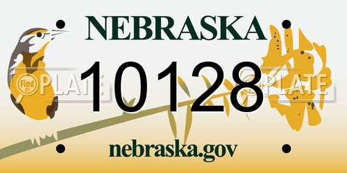 10128 Nebraska License Plate