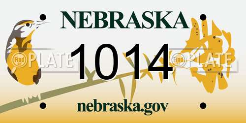 1014 Nebraska License Plate