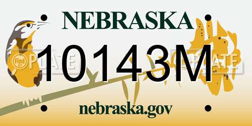 10143M Nebraska License Plate