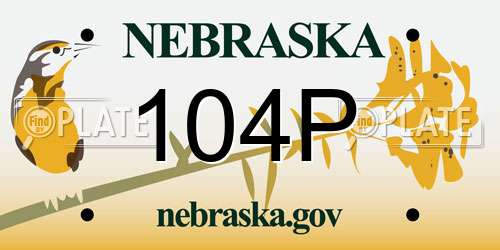 104P Nebraska License Plate
