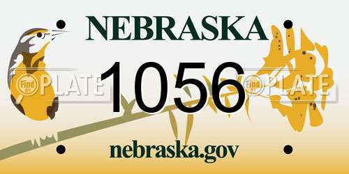 1056 Nebraska License Plate