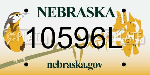 10596L Nebraska License Plate