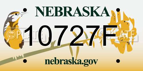 10727F Nebraska License Plate