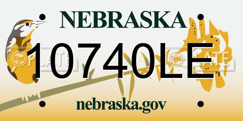 10740LE Nebraska License Plate