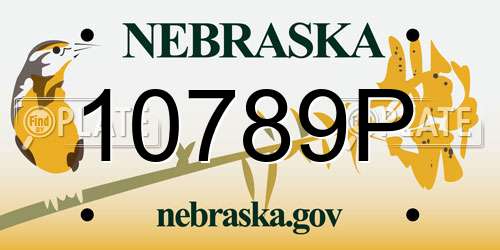 10789P Nebraska License Plate