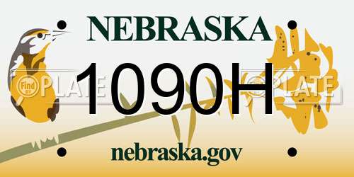 1090H Nebraska License Plate