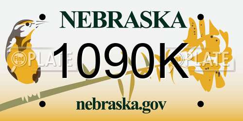 1090K Nebraska License Plate