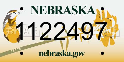 1122497 Nebraska License Plate