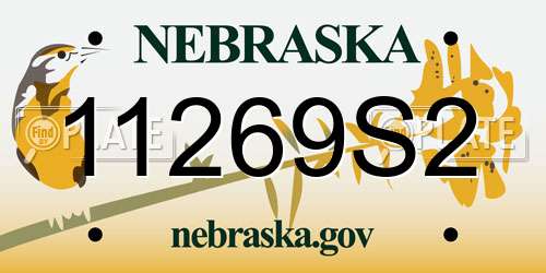 11269S2 Nebraska License Plate