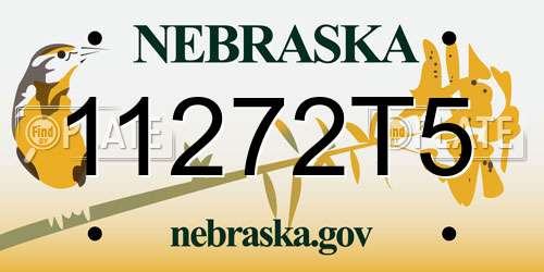11272T5 Nebraska License Plate