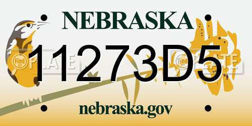 11273D5 Nebraska License Plate