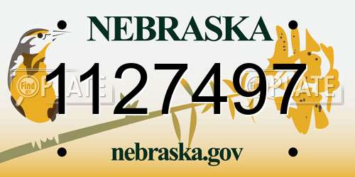 1127497 Nebraska License Plate