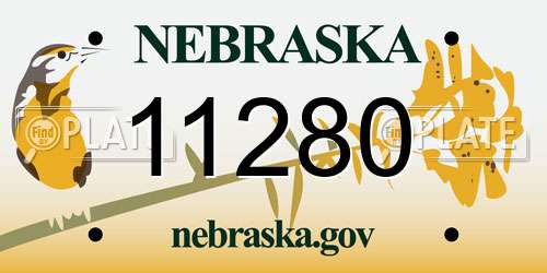 11280 Nebraska License Plate