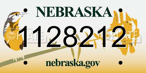 1128212 Nebraska License Plate