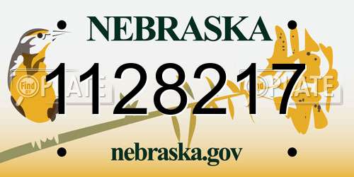 1128217 Nebraska License Plate
