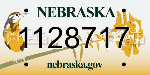 1128717 Nebraska License Plate