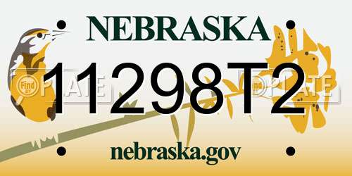11298T2 Nebraska License Plate