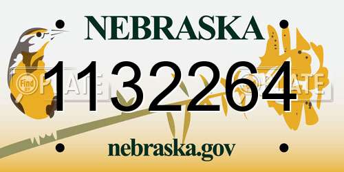 1132264 Nebraska License Plate