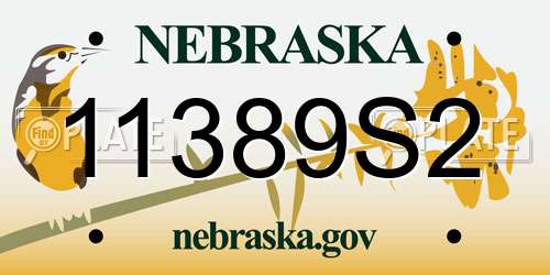 11389S2 Nebraska License Plate