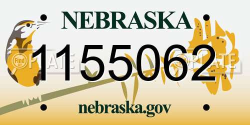 1155062 Nebraska License Plate