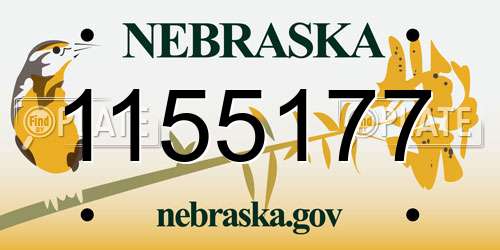 1155177 Nebraska License Plate