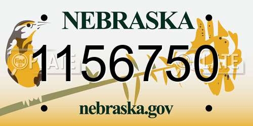 1156750 Nebraska License Plate