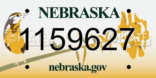 1159627 Nebraska License Plate