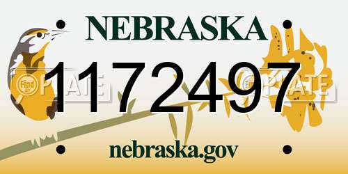 1172497 Nebraska License Plate
