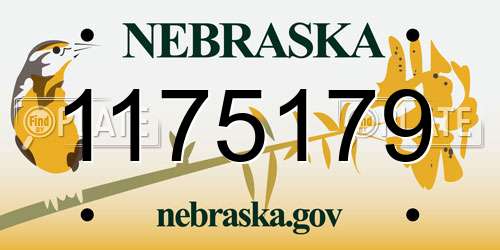 1175179 Nebraska License Plate