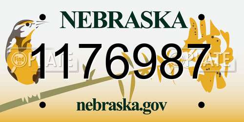 1176987 Nebraska License Plate