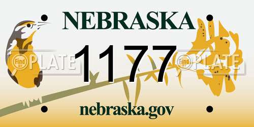 1177 Nebraska License Plate